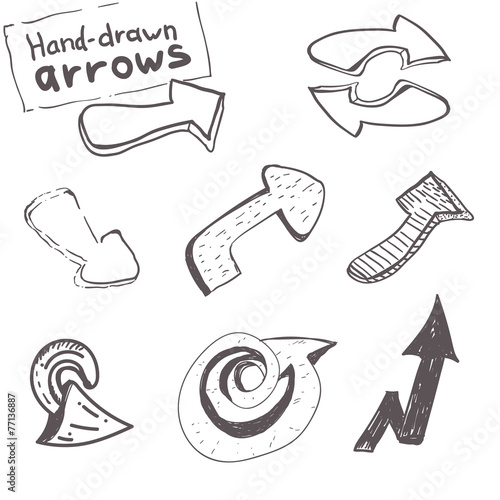 Set of vector sketch arrows, symbols for your design EPS10
