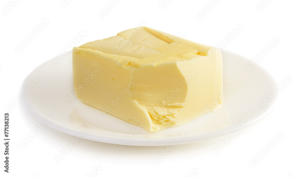 Butter on plate
