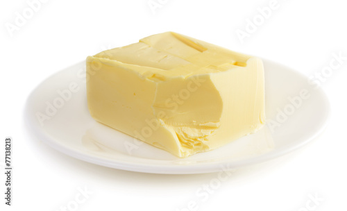 Butter on plate