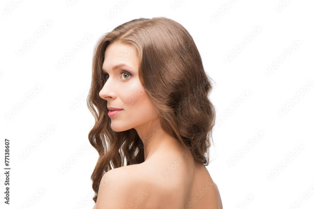 Back shot portrait of beautiful woman Back shot portrait of beautiful woman