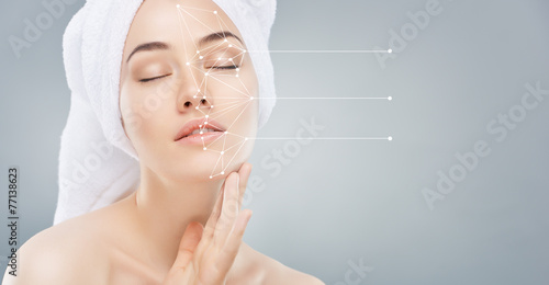 Fotografie, Obraz applying cosmetic cream