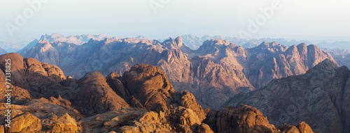 Fototapeta Naklejka Na Ścianę i Meble -  View from Moses Mountain Sinai. Egypt.