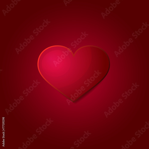 Valentines Day Card with Heart. Vector.
