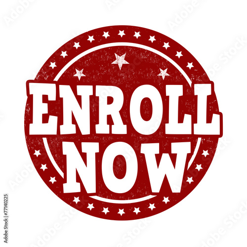 Enroll now stamp