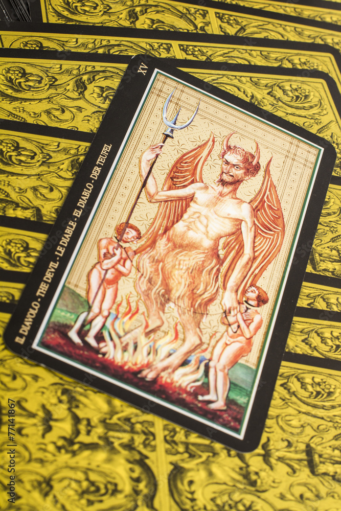 Cartas de Tarot. Vista superior