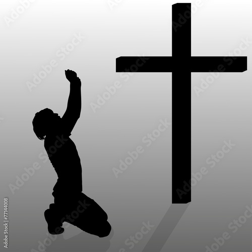 Vector silhouette of a man.