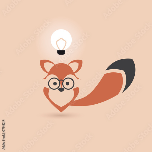 fuchs klug idee glühbirne wissen