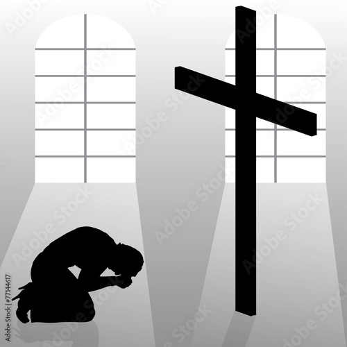 Vector silhouette of a woman.