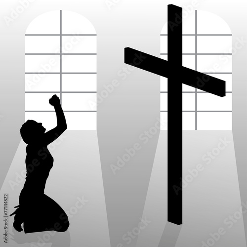 Vector silhouette of a woman.