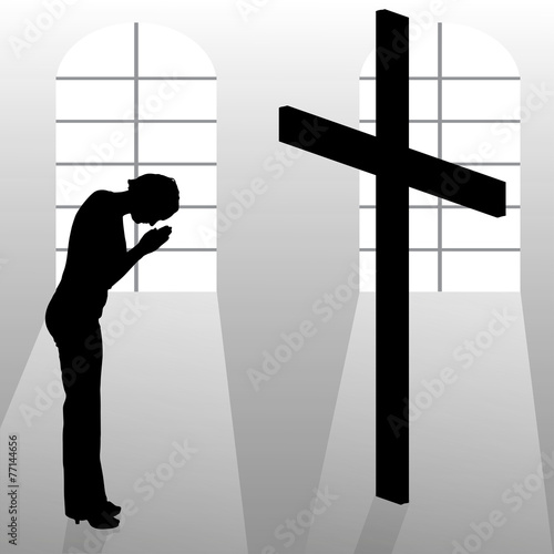 Vector silhouette of a woman.