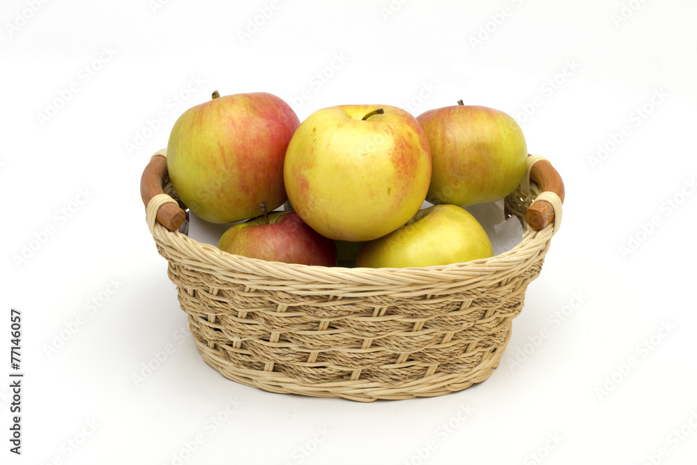 apples  on the white background