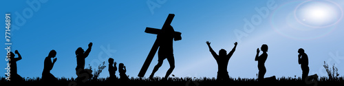 Vector illustration of Jesus.