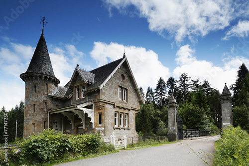 Fairytale stone house with bars