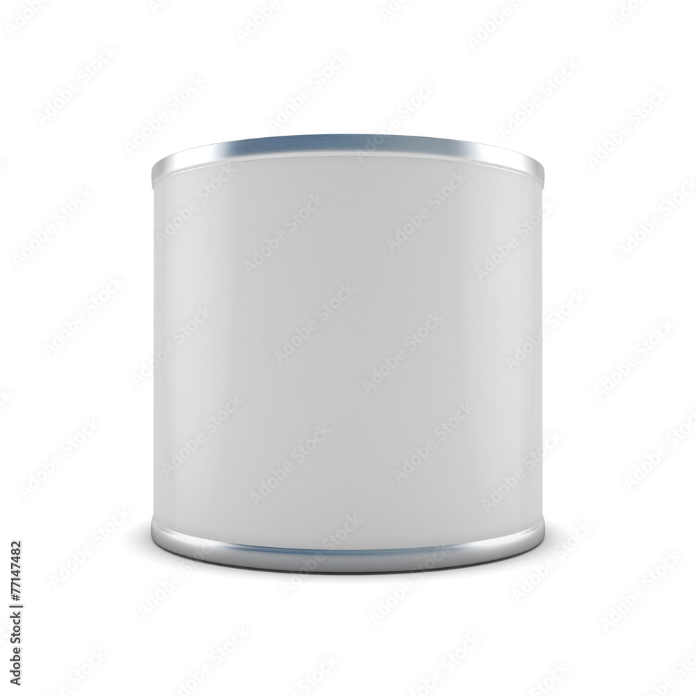 Template closed tin can close-up for your design Template closed tin can close-up for your design