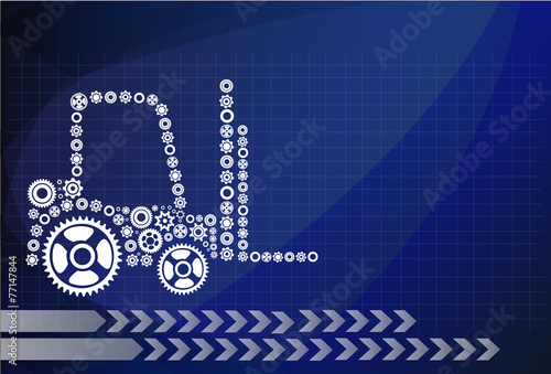 Construction design over orange background, vector illustration.