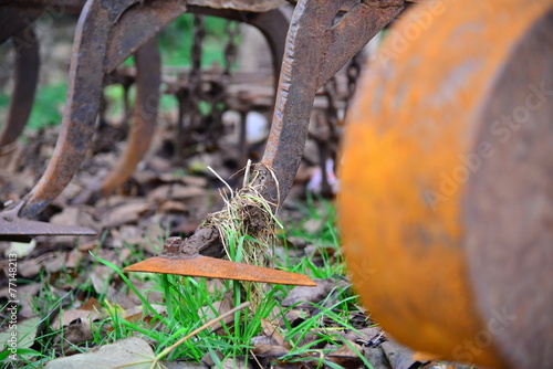 Metallic tracter extension for digging the soil photo