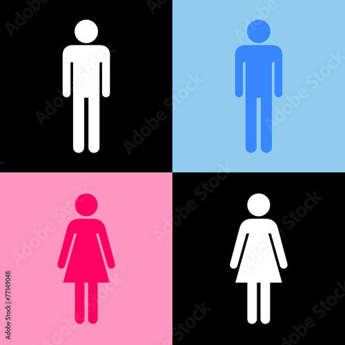 Toilet icons set great for any use. Vector EPS10.