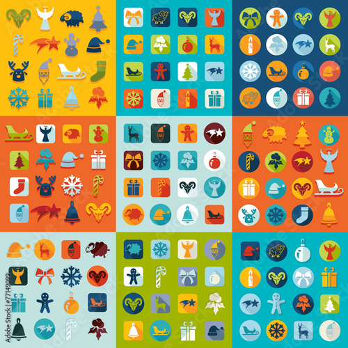 Set of Christmas icons