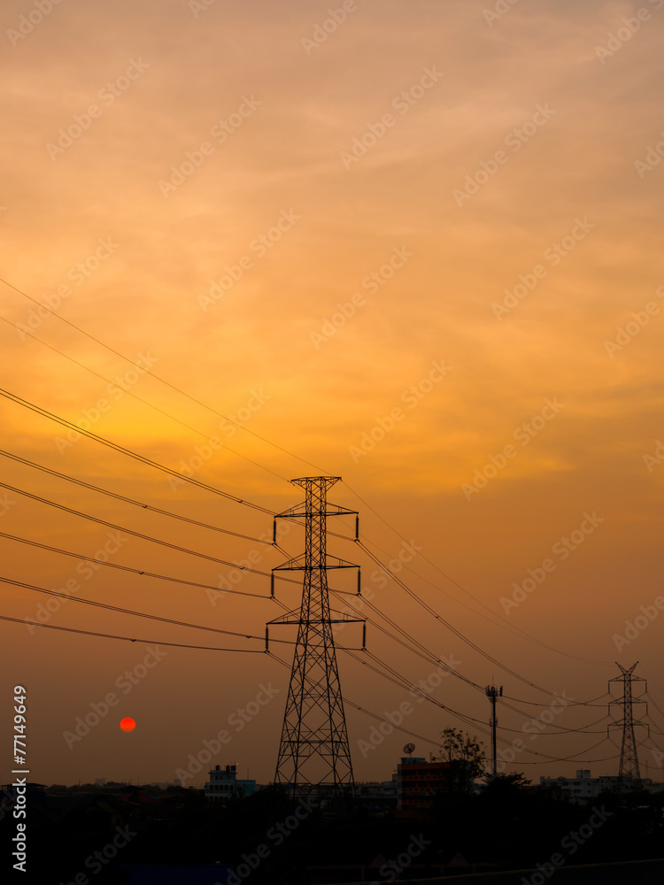 Fototapeta premium Electricity post