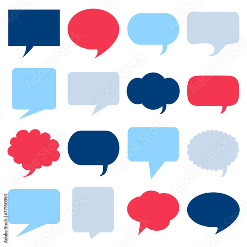 Empty speech bubbles icons set great for any use. Vector EPS10.