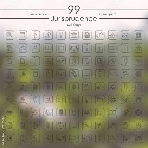 Set of jurisprudence icons