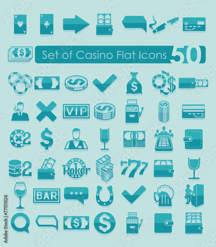 Set of casino icons