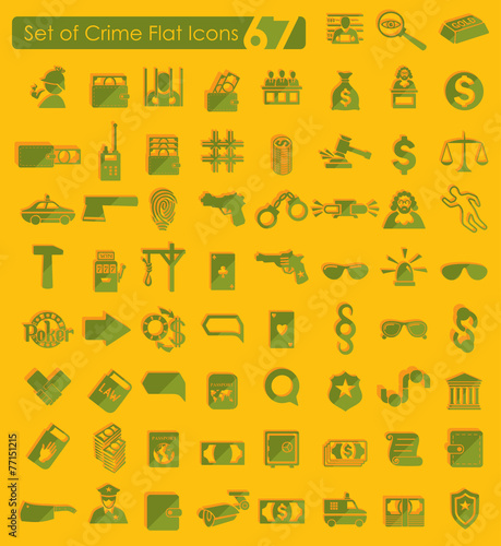 Set of crime icons