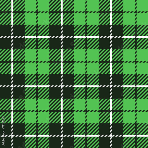 green tartan fabric texture in a square pattern seamless