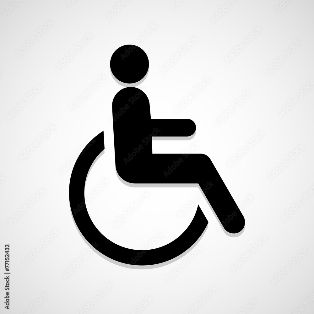 Disabled person icon great for any use. Vector EPS10. Disabled person icon great for any use. Vector EPS10.