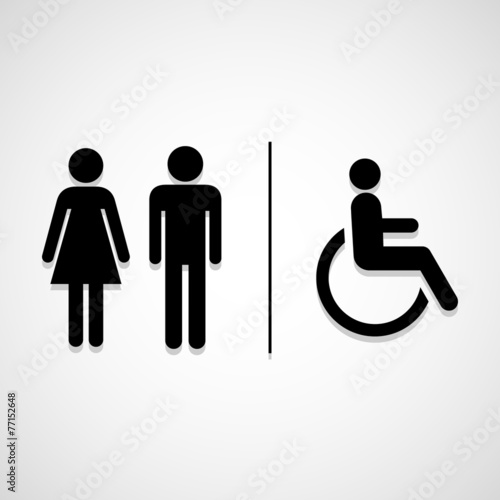 Restroom Signs icon great for any use. Vector EPS10.