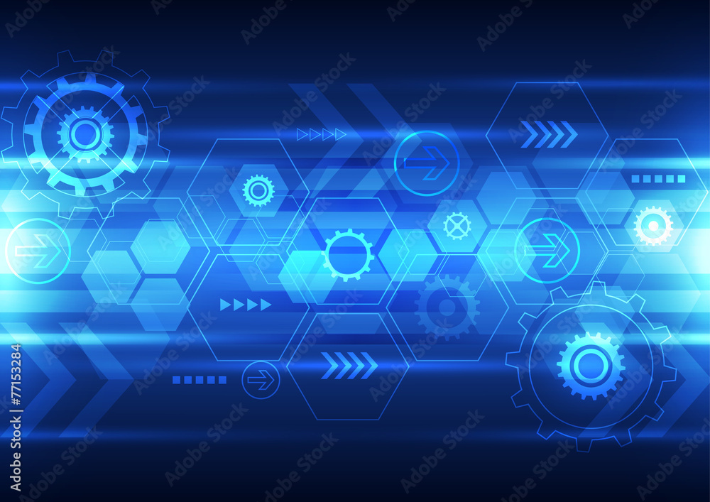Abstract future technology design background, vector - obrazy, fototapety, plakaty 