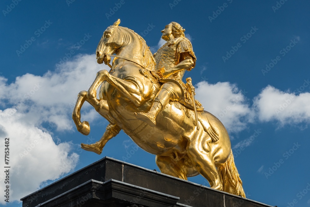 Obraz premium Golden Rider Monumet in Dresden