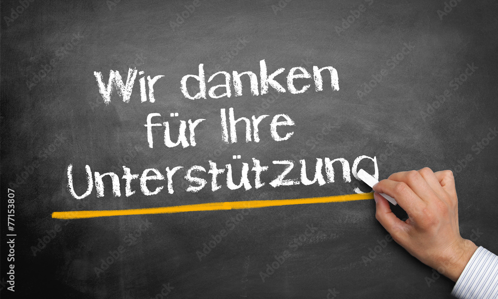Wir danken für ihre Unterstützung Wir danken für ihre Unterstützung