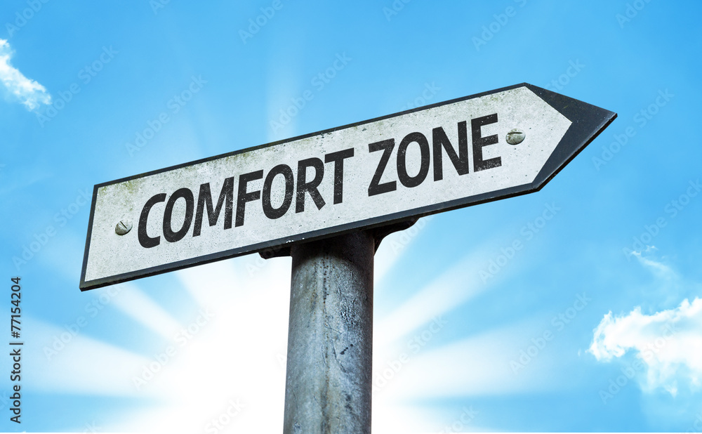 Comfort Zone sign with a beautiful day Comfort Zone sign with a beautiful day