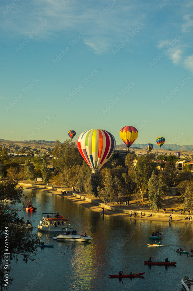Obraz premium Hot Aire Balloons Lake Havasu