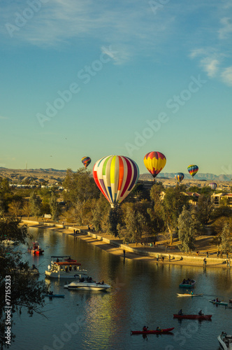 Obraz na płótnie Hot Aire Balloons Lake Havasu w salonie