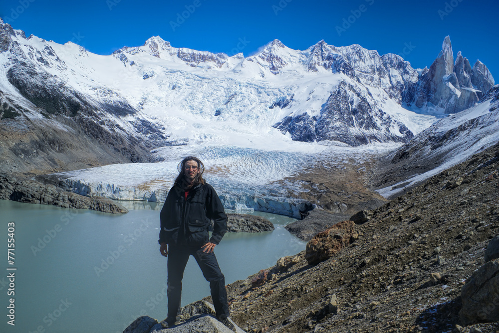 Hiker in Los Glaciares