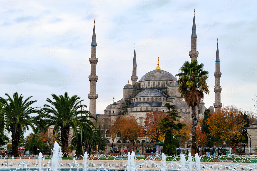 Obraz premium Blue Mosque in Istanbul, Sultanahmet Square