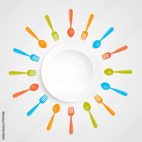 Plate on a white background