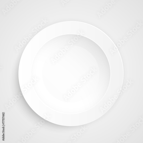 Plate on a white background