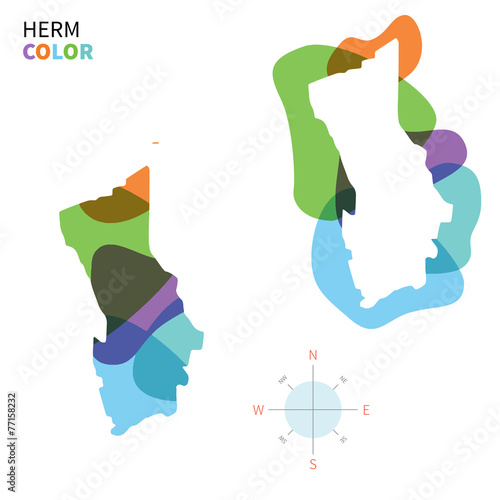 Abstract vector color map of Herm