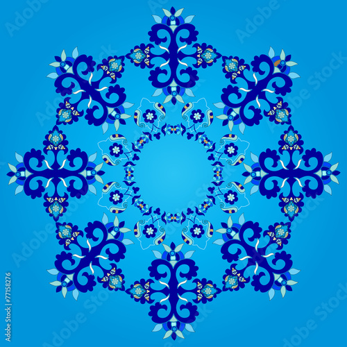 blue artistic ottoman seamless pattern series sixty three