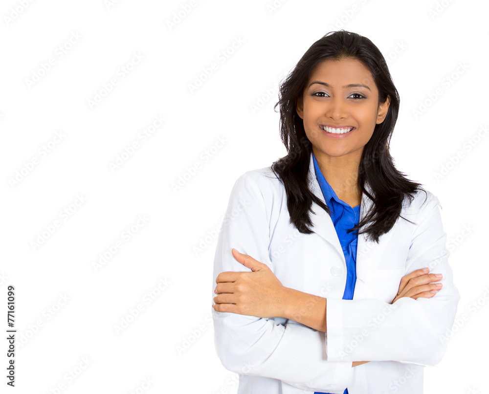Smiling confident female doctor healthcare professional Smiling confident female doctor healthcare professional