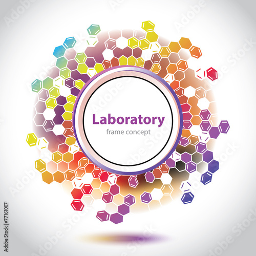 circle element - molecular formula - abstract background