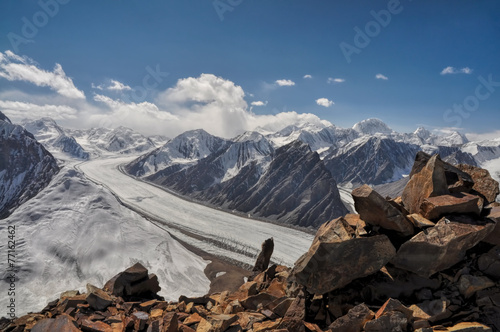 Fedchenko glacier in Tajikistan