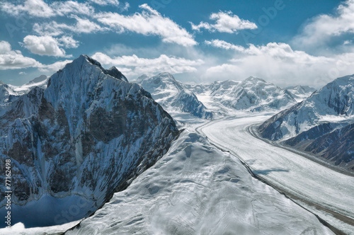 Fedchenko glacier in Tajikistan photo