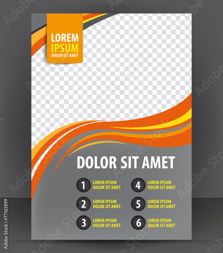 Magazine, flyer, brochure, cover layout design print template