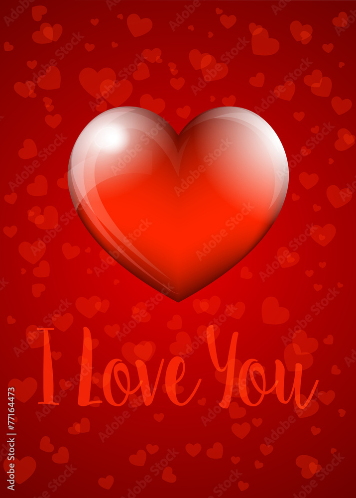 I Love You - Valentine Heart Card