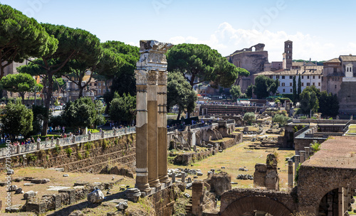 Fotografie ancient ruins of roman forum in Rome, Lazio, Italy