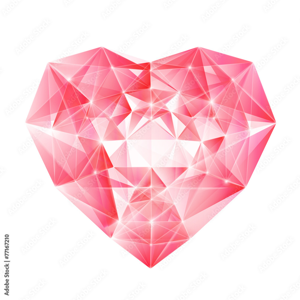 Diamond heart for your design. Diamond heart for your design.